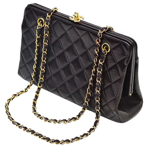 chanel bag black vintage|Vintage Chanel trademarked handbags 1960s.